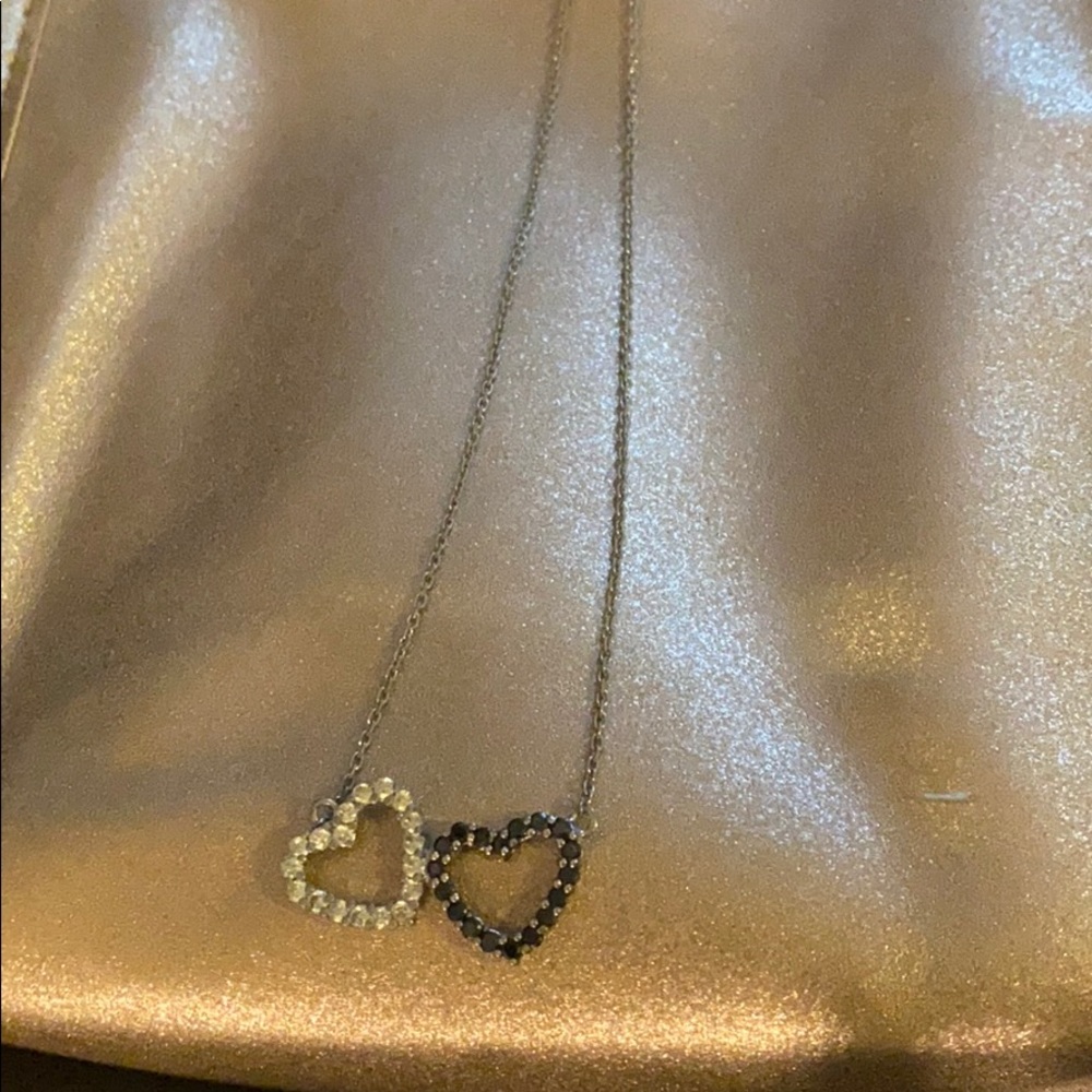 Women’s sterling silver Double hearted necklace